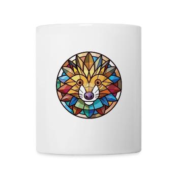 Igel Bunte Aquarell-Tierillustration - Tasse - Weiß - Vorne