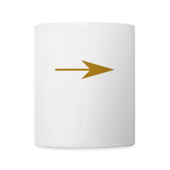 Pfeil nach rechts Gold - Tasse - Weiß - Vorne