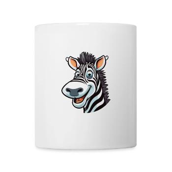 Zebra-Cartoon-Kawaii-Aquarellillustration - Tasse - Weiß - Vorne