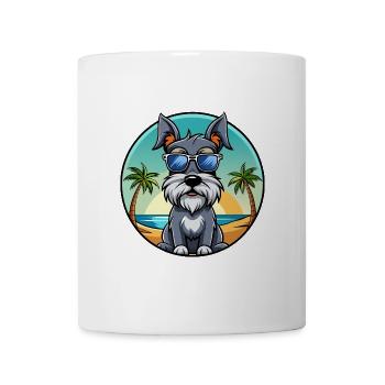 Standard Schnauzer Hunderasse Cartoon Sonnenbrille - Tasse - Weiß - Vorne