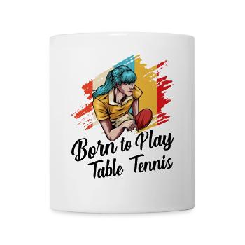 Tischtennis - Tasse - Weiß - Vorne