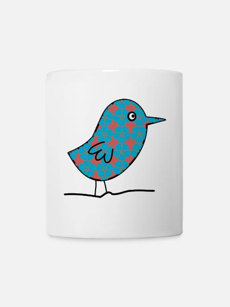 VOGEL. EULE. EULE. VOGEL. NACHT. NATUR - Tasse - Weiß