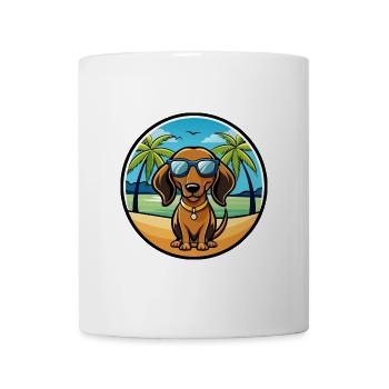 Alpine Dachsbracke Dog Breed Lunettes de soleil de dessin animé - Mug blanc - blanc - Devant