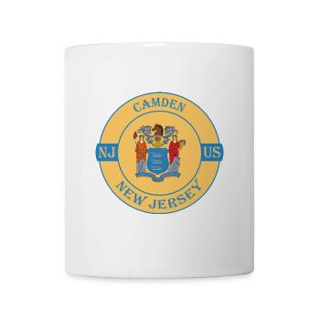 Camden New Jersey Flagge USA Reise Souvenir Abzeichen - Tasse - Weiß - Vorne