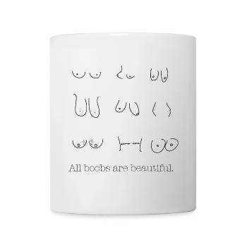 All boobs are beautiful Design - Tasse - Weiß - Vorne