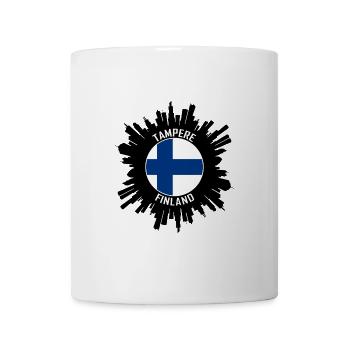 Tampere Skyline Finnland Flagge Reise-Souvenir - Tasse - Weiß - Vorne