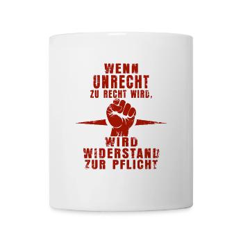 Rebellious Red – Grunge-Style Resistance - Mug - white - Front