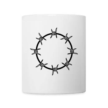 Stacheldraht Kreis Kreisform - Tasse - Weiß - Vorne