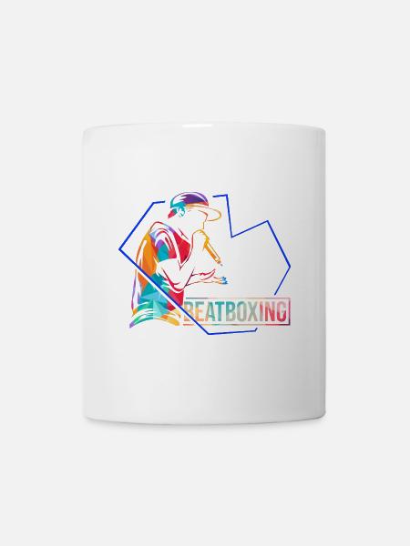Kraftvoller Beatbox Mundpercussion - Tasse - Weiß