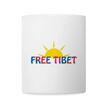 free tibet sonne - Tasse - Weiß - Vorne