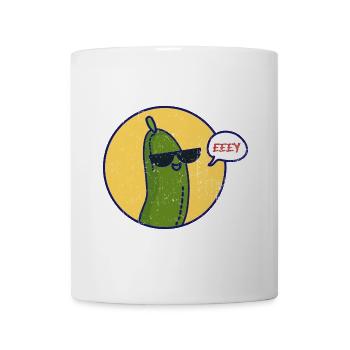 Sonnengereifte Gurke Gemüsekorb - Tasse - Weiß - Vorne