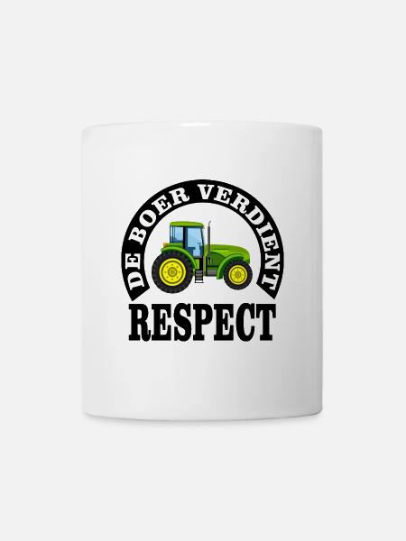 Les agriculteurs méritent le respect - Mug blanc - blanc
