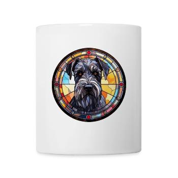 Riesenschnauzer Hunderasse Aquarellglas - Tasse - Weiß - Vorne