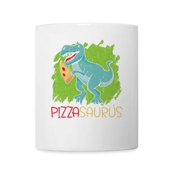 Pizzasaurus Pizza-Liebhaber Italienisches Essen Di - Tasse - Weiß - Vorne