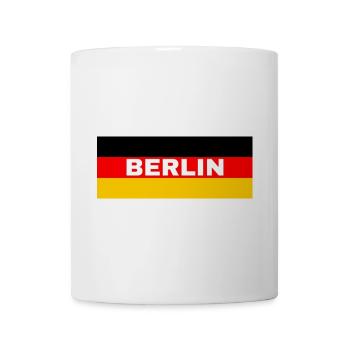 Berliner Stadt in deutscher Flagge - Tasse - Weiß - Vorne