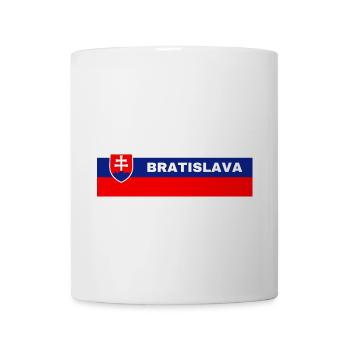 Stadt Bratislava in slowakischer Flagge - Tasse - Weiß - Vorne