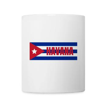 Havanna-Stadt unter kubanischer Flagge - Tasse - Weiß - Vorne