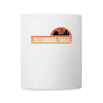 Skyline von Istanbul in einem Retro Design - Tasse - Weiß - Vorne