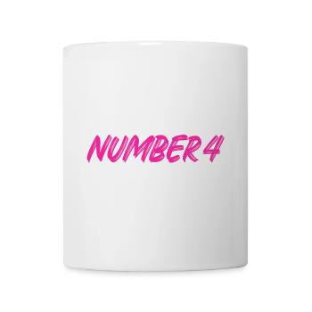 Number 4 - four - fourth - fourth - 4 - number 4 - Mug - white - Front
