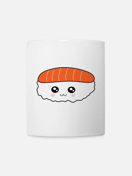 Kawaii Sushi Japan Essen Asien Weihnachts Geschenk - Tasse - Weiß