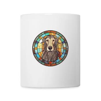 Scottish Deerhound Hunderasse Buntglas Colorfu - Tasse - Weiß - Vorne