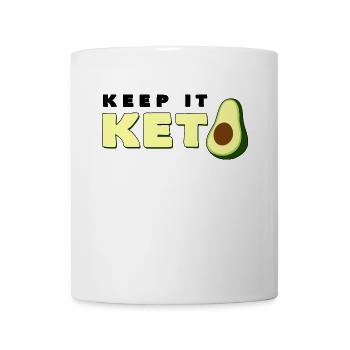 Keep It Keto Avocado Spruch Ketogene Diät Geschenk - Tasse - Weiß - Vorne