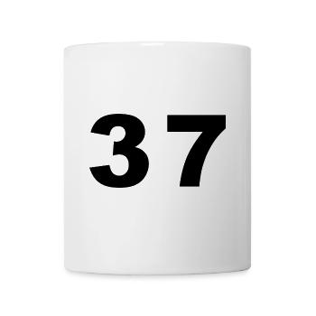 Number - 37 - siebenunddreißig - Tasse - Weiß - Vorne