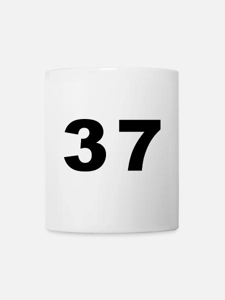 Number - 37 - siebenunddreißig - Tasse - Weiß