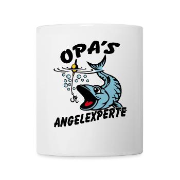 Opa's Angelexperte - Angeln mit Opa - Tasse - Weiß - Vorne