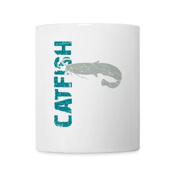 Pêche au poisson-chat Pêche sportive Poisson fort - Mug blanc - blanc - Devant