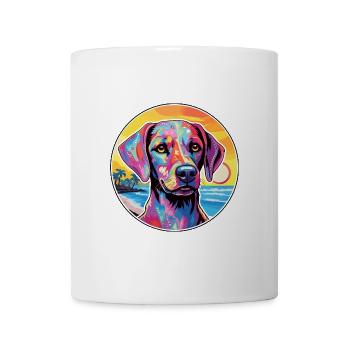 Kyi Leo Hund Rasse Bunte Karikatur Aquarell - Tasse - Weiß - Vorne
