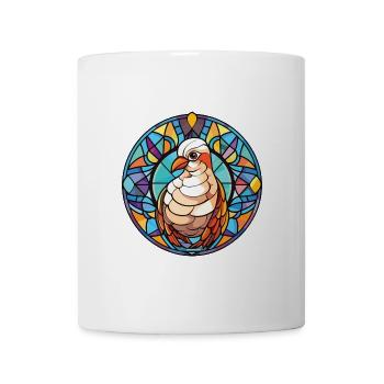 Taube buntes Aquarell Tier Haustier Illustration - Tasse - Weiß - Vorne
