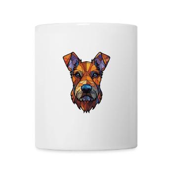 Deutscher Jagdterrier Hunderasse Aquarellglas - Tasse - Weiß - Vorne
