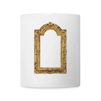 Goldener Bilderrahmen - Tasse - Weiß - Vorne