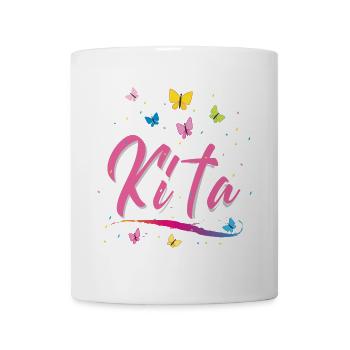 Kindergarten, Kita, Schmetterlinge - Tasse - Weiß - Vorne