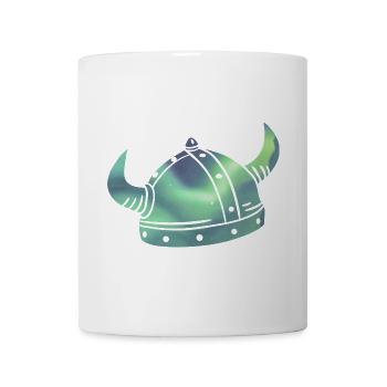 Island Wikinger Polarlicht Aurora Borealis - Tasse - Weiß - Vorne