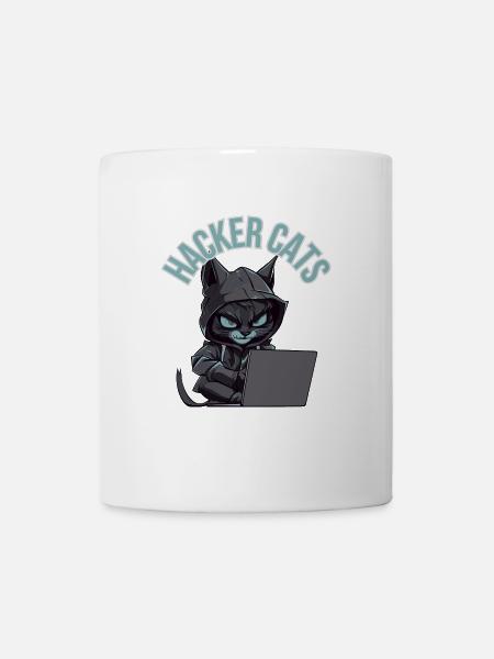 Hacker cats - Tasse - Weiß