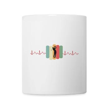 Golf EKG Golfer Golfplatz Golfschläger Golfschwung - Tasse - Weiß - Vorne