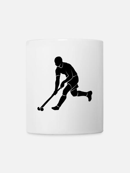 Feldhockey Silhouette Rasenhockey Hockeyspieler - Tasse - Weiß