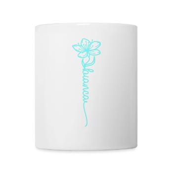 Bianca Name Liebesblume Linienkunst - Tasse - Weiß - Vorne