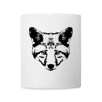 Fuchskopf Grafik - Tasse - Weiß - Vorne