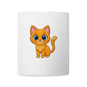 Katze Niedliche Maskottchen Zeichentrickfigur Kawaii - Tasse - Weiß - Vorne