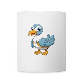 Albatross Mascotte mignonne Personnage de dessin animé Kawaii - Mug blanc - blanc - Devant