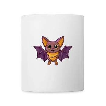Fledermaus Niedliches Maskottchen Zeichentrickfigur Kawaii - Tasse - Weiß - Vorne