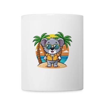 Koala Lustige Cartoon Sommer Strand Sonnenbrille - Tasse - Weiß - Vorne