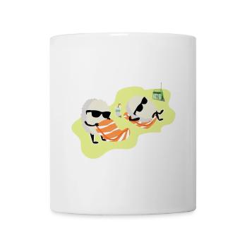 Sonnenhungriges Sushi Lachsrolle - Tasse - Weiß - Vorne