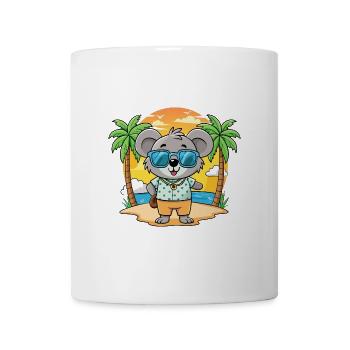 Koala Lustige Cartoon Sommer Strand Sonnenbrille - Tasse - Weiß - Vorne