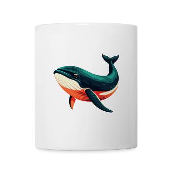 Whale Cartoon Character Colorful Pet Animal - Mug - white - Front