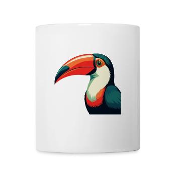 Toucan Cartoon Character Colorful Pet Animal - Mug - white - Front
