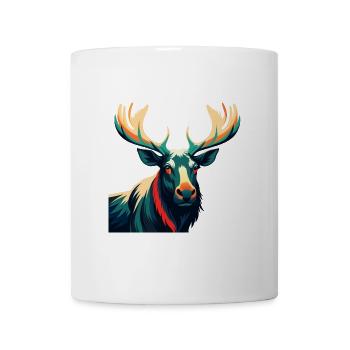 Moose Cartoon Character Colorful Pet Animal - Mug - white - Front
